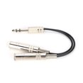 thumbnail image 4 of Cable de audio de 2 m/6,6 pies para bajo, conector macho a 2 hembra, cable blindado para instrumentos de música eléctrica, ideal para guitarras y accesorios, 4 of 8