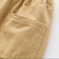 thumbnail image 7 of Resicozy Toddler Baby Boys Cargo Pants Joggers Sweatpants Stretch Pants with Pocket Front Buttons School Uniform Hiking Trousers 2-8 Years Beige 120, 7 of 7