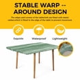 thumbnail image 4 of Sage Green Table Cloths for 3 Foot Rectangle Tables, Vintage Modern Abstract Art Ombre Patio Waterproof Elastic Fitted Tablecloths, Washable Rectangular Table Cover for Camping, 4 of 8