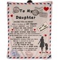 thumbnail image 1 of LHSHID to My Daughter Blanket from Dad Gifts for Daughters from Mothers Gifts for Grown Daughter Super Soft Cozy Flannel Throw Blanket for Bed Sofa 60x80in, 1 of 6