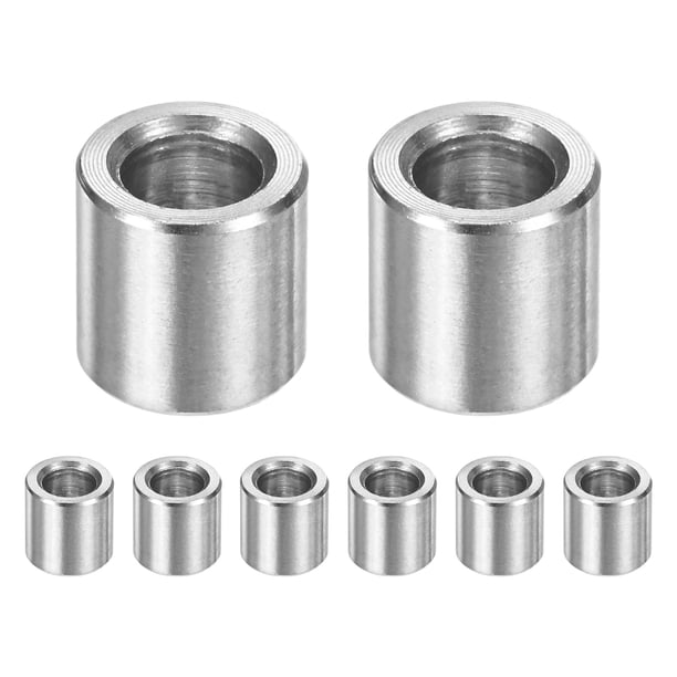 Uxcell 8Pcs espaciadores de acero inoxidable M6 6mm ID x 10mm OD x 10mm l para tornillos y pernos