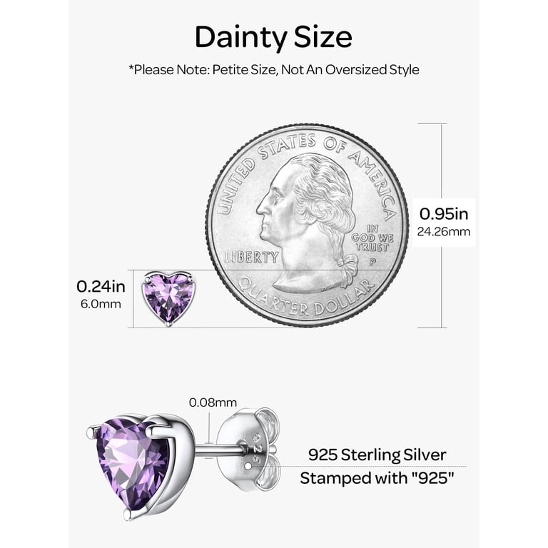 ChicSilver 925 Sterling Silver Birthstone Stud Earrings photo 7