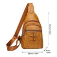 thumbnail image 3 of Dsscvnef Ladies Chest Bag Soft Leather Feeling Crossbody Bag Large Capacity Simple Retro Shoulder Bag Travel Bag, 3 of 5