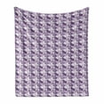 thumbnail image 1 of Butterfly Soft Flannel Fleece Throw Blanket, Exotic Wings Pattern Abstract Pattern in Pink and Purple Shades, Cozy Plush for Indoor and Outdoor Use, 50" x 60", Pale Pink Lavender, by Ambesonne, 1 of 6