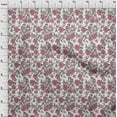 thumbnail image 3 of oneOone Viscose Jersey Fabric Leaves & Floral Ikat Print Fabric By Yard 60 Inch Wide, 3 of 5