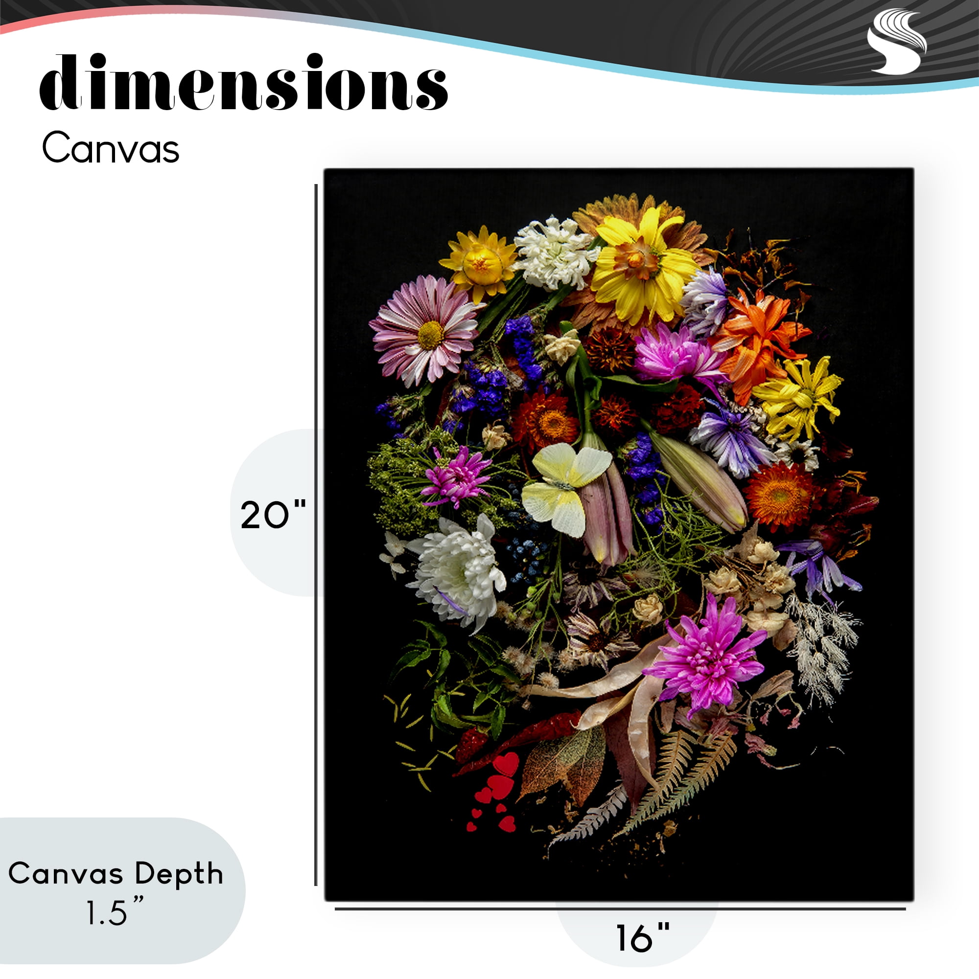 Stupell Industries November Flower Arrangement Canvas Wall Art, design by Carl Kravats