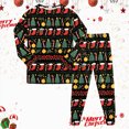 thumbnail image 2 of sdbrld Unisex Kids Christmas Matching Pajamas Outfit Sets for Boys Girls Holiday Sleepwear Top and PJs Pants 2Pcs Sets Dark Green Sizes 8-9 Years, 2 of 9