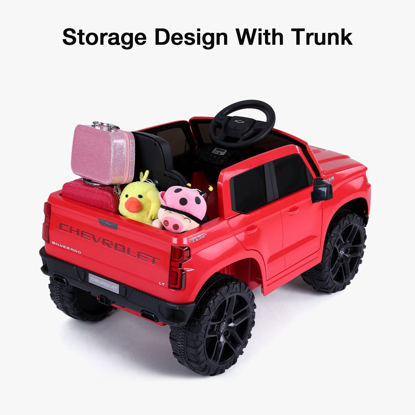 Kimbosmart Chevrolet Silverado 12V Kids Electric Ride on Toy ...