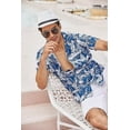 thumbnail image 6 of HAOMEILI Men's Hawaiian Shirt Short Sleeve Floral Button Down Shirts Tropical Holiday Beach Shirts, 6 of 7