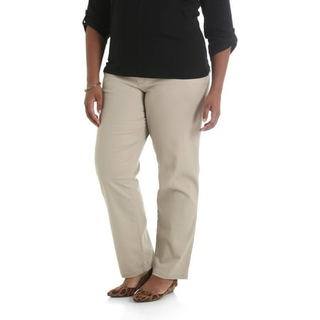 Womens Stretch Twill Pants - Women's Plus Simply Comfort Twill Pant