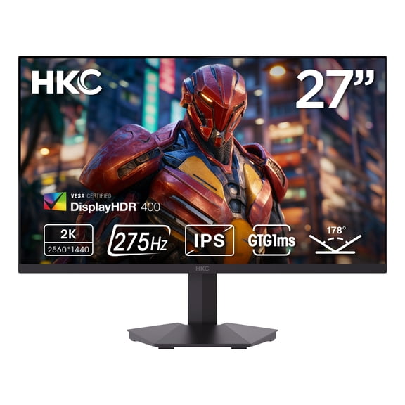 HKC G27H4D 27" QHD Fast IPS Gaming Monitor – 2560×1440, 275Hz, 1ms DIC, HDR400, 95% DCI-P3, Low Blue Light, HDMI & DP