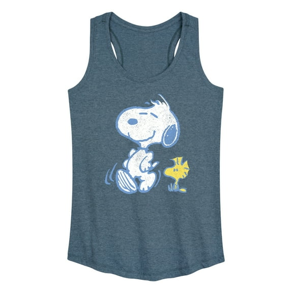 Peanuts - Snoopy And Woodstock Pastels - Women's Racerback Tank Top