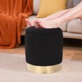 thumbnail image 6 of Round Ottoman with Storage Set of 2 Vanity Stool Foot Rest with Removable Lid for Bedroom Black Sherpa Storage Ottoman Stool for Living Room and Dorm(Sherpa Black), 6 of 6