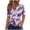 Purple, variant on Womens Tops Short Sleeve Summer for Women Vacation Trendy V Neck Short Sleeve Shirts Casual Loose Spring Vintage Floral Print Comfy Tunic Clothes