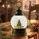 thumbnail image 5 of Bola de nieve navideña con caja de música, farol de muñeco de nieve a pilas, decoración navideña para mesa | Farol de nieve brillante con figura de Papá Noel | Decoración para fiestas en interiores,, 5 of 8