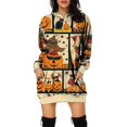 thumbnail image 3 of Vestido con capucha de demonio de Halloween con estampado digital 3D de manga larga para mujer, otoño/invierno, 3 of 5