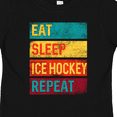 thumbnail image 4 of Inktastic Hockey Eat Sleep Ice Hockey Repeat Boys or Girls Toddler T-Shirt, 4 of 5