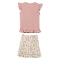 thumbnail image 2 of Big Girls' 2 Pieces Short Set Ruffle Dream Catcher Capris Shorts Kids Outfit Blush 6 XL (P318123P), 2 of 4