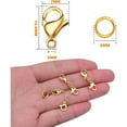 thumbnail image 4 of 10 Sets Double Lobster Clasp Extender Stainless Steel Lobster Clasp Claw Connectors Bracelet Extension Clasps for DIY Crafts Necklace Jewelry Making Handmade Decoration, 4 of 7