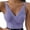 Purple, variant on Basic Cute Women Tank Top Solid Ribbed Sleeveless V Neck Summer Slim Fit Camisole Shirts Purple One Size
