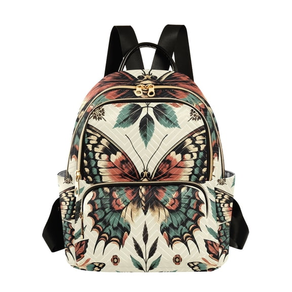 Butterfly Leaves Around Travel Laptop Backpack Casual Daypack Lightweight Bookbag Compartment for Business