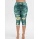 thumbnail image 3 of 3D girasol talle alto más el tamaño de Capri Jeggings Rosegal  Leggings de talla grande, 3 of 5