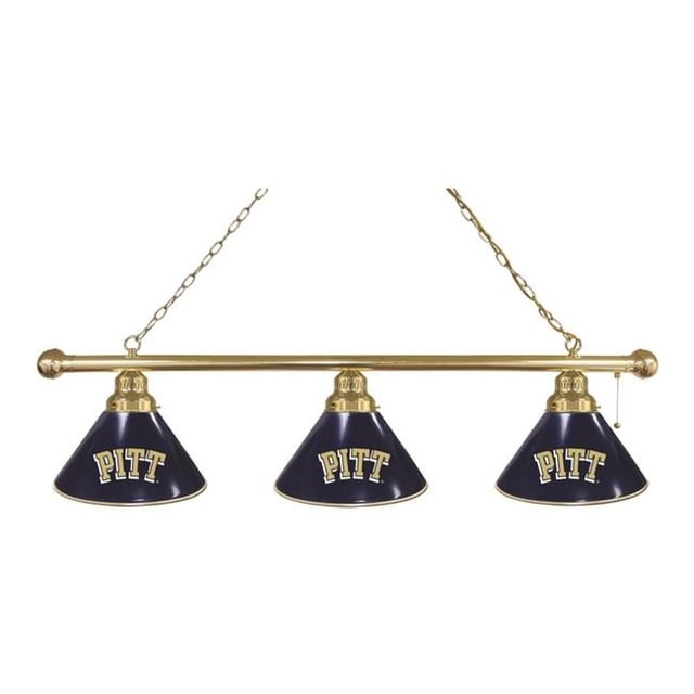 Holland Bar Stool BL3BRPittsb Pittsburgh Panthers 3 Shade Pool Billiard Light, Brass