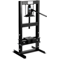thumbnail image 1 of 12-Ton Hydraulic Shop Press with Press Plates, H-Frame Garage Benchtop Press with Adjustable Working Table, Red, 1 of 7