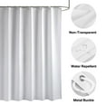 thumbnail image 4 of White Shower Curtain Heavy Duty Polyester Fabric Waterproof Shower Curtain Liner 72" x 72", 4 of 8