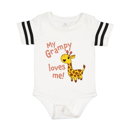 

Inktastic My Grampy Loves Me- Cute Giraffe Gift Baby Boy or Baby Girl Bodysuit