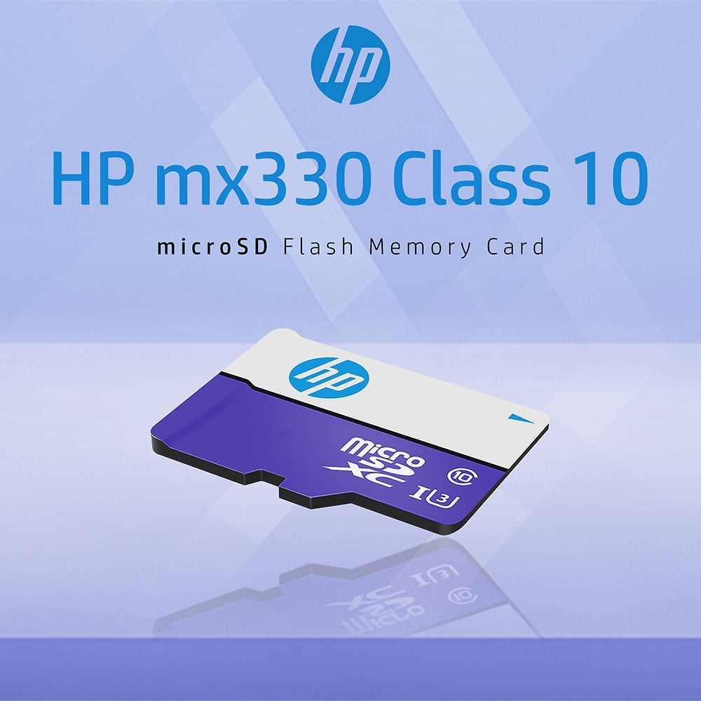 HP mx330 256GB Class 10 U3 V30 A1 microSD Flash Memory Card for Expanded On-Board Memory - 100MB/s, 4K Ultra HD, UHS-I, micro SD