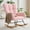 Pink, variant on Gianna Rocking Chair with High Backrest, Teddy Upholstered Indoor Reading Glider Chair with Comfy Seat for Bedroom, Living Room, Pink