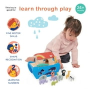 Mentari Toys - Shape Sorting Animal Ark - Christian Religion and Bible Story Based - Ages 24M+