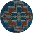 thumbnail image 1 of Ahgly Company Indoor Round Persian Light Blue Traditional Area Rugs, 7' Round, 1 of 4