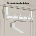 thumbnail image 2 of BUSATIA Over The Door Hook,Over Door Towel Rack with 6-Dual Coat Hooks,Door Hanger,Door Coat Hanger,Over The Door Coat Rack,Door Hooks for Hanging Clothes,Back of Door,White, 2 of 7