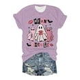 thumbnail image 2 of Mean Ghouls Halloween Tshirts Women 2025 Short Sleeve Crewneck Cute Ghost Graphic Halloween Shirts for Women, 2 of 5