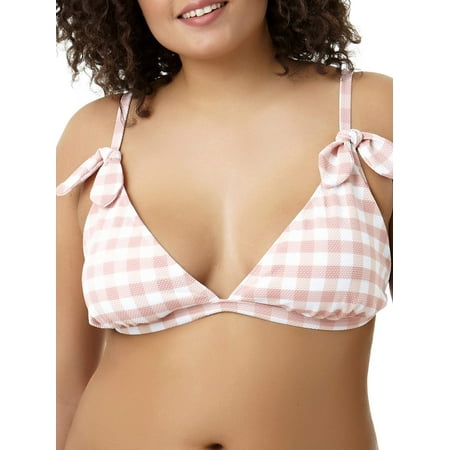 Juniors' Plus-Size Check Me Out Bikini Top