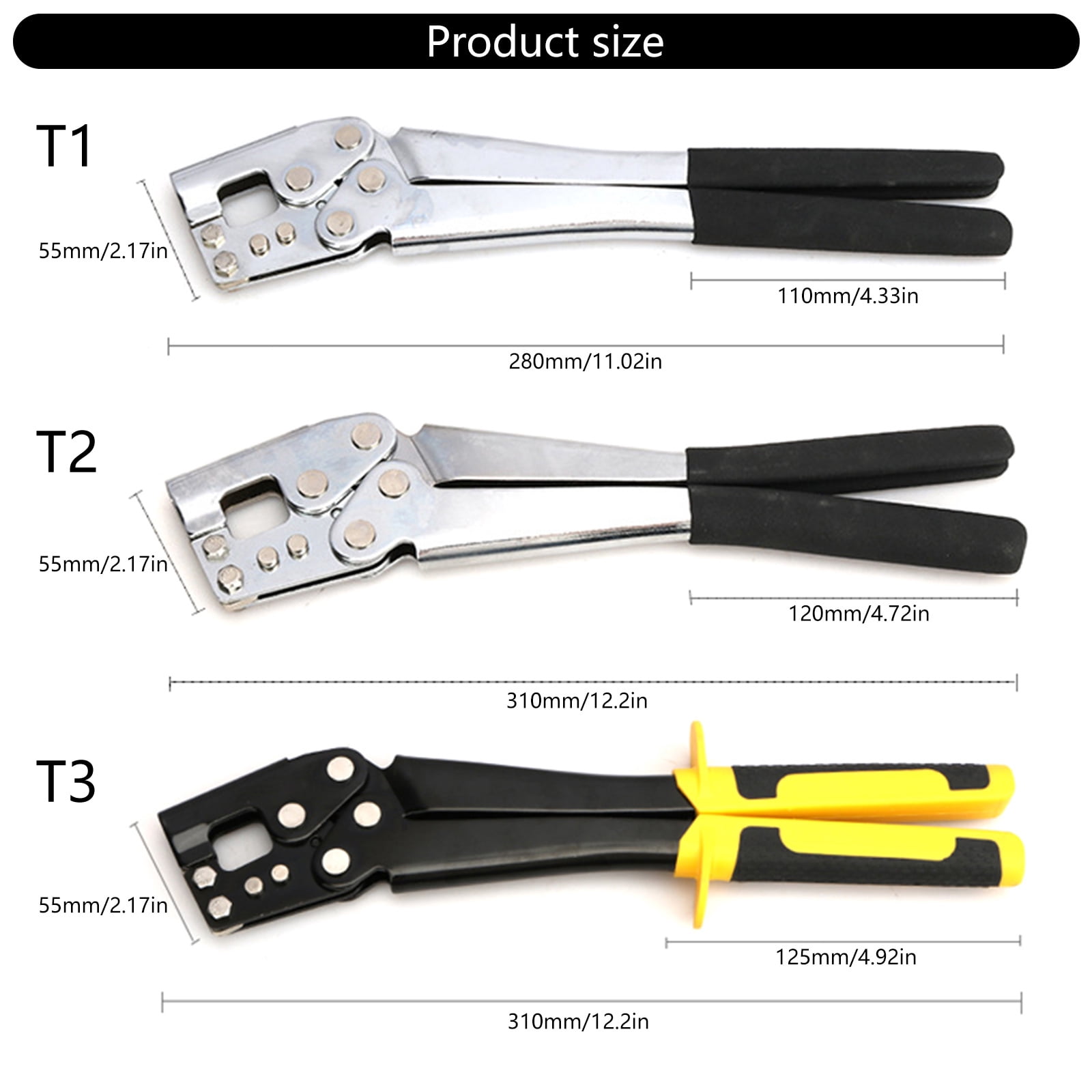 Profession Steel Studs Crimping Tool Studs Crimper Plier for 0.5-0.8mm Plasters Keels Board Dry Wall Decoration Projects