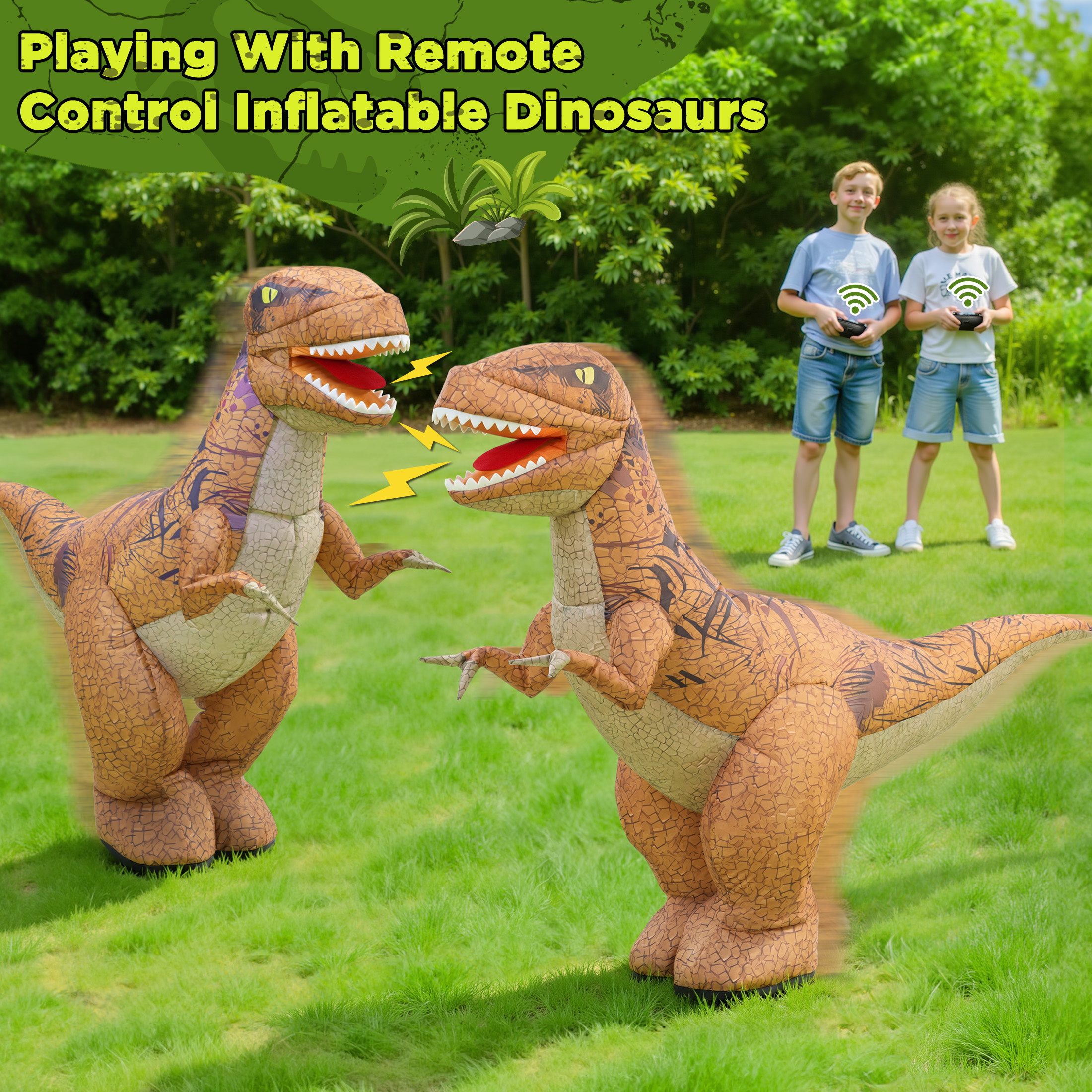 WOWEHICLE 4ft Inflatable Dinosaur RC Car photo 6