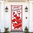 thumbnail image 5 of Jierger Valentine's Day Door Cover Decoration Creative Background Valentine's Day Front Door Decoration for Front Door Indoor Outdoor Decor, Valentine's Day Party Supplies 70.8 x 35.4 Inches, 5 of 7