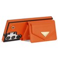 thumbnail image 6 of Feishell Crossbody Wallet Case for Samsung Galaxy S25 Ultra, PU Leather Lanyard Shoulder Strap Wallet Case with Card Holder, Shockproof Full Protection Flip Kickstand Phone Case, Orange, 6 of 11
