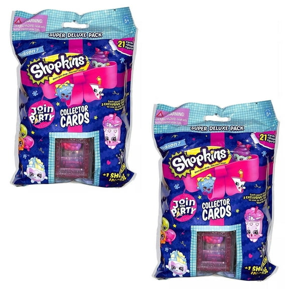 Shopkins Join the Party Collector Cards Season 7 Super Deluxe Pack 2-Pack