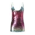 thumbnail image 1 of Vestido con escote en V de lentejuelas sexy sin mangas de color sólido a la moda para mujer Fridja  hjkh6426, 1 of 6