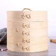 thumbnail image 2 of Shisuyan 1Set Household Bamboo Steamer Cooking Tool Kitchen Food Steamer with Lid, 2 of 8