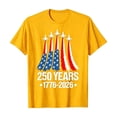 thumbnail image 2 of America 250 Shirt Mens Short Sleeve Crewneck Independence Day Print T-Shirts Summer Casual Stylish Yellow XL, 2 of 4