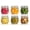 Round-17OZ Set- 6 Pack, variant on Square Glass Jars with Airtight Clamp Lids, Set of 3 – 50 fl oz Wide Mouth Mason Jars for Kitchen Pantry Food Storage and Organization