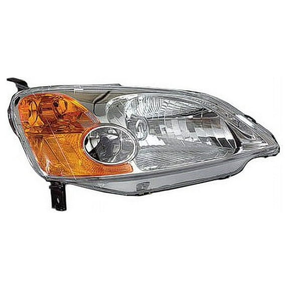 Right Passenger Side Headlight Assembly - Compatible with 2001 - 2003 Honda Civic 2002
