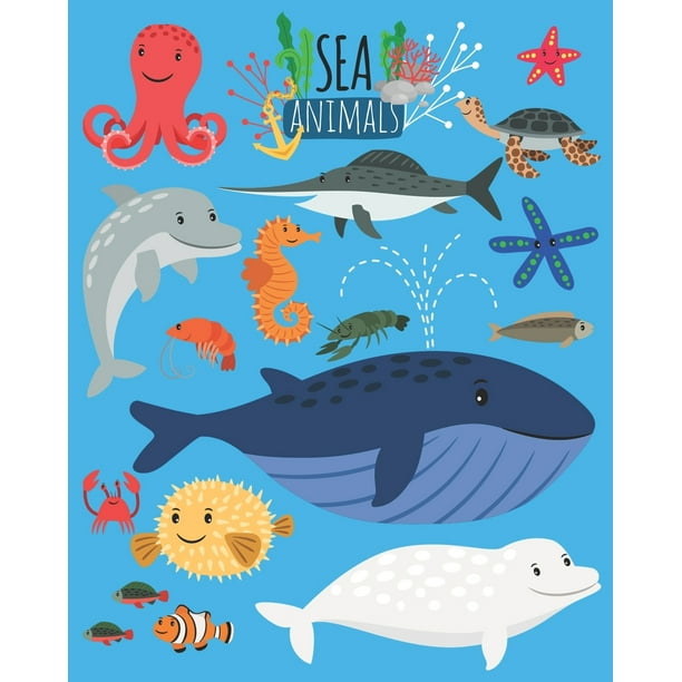 Creative Journals Notebook for Kids: SEA Animals: My Marine Sticker Collecting Album Awesome Blank Book Collection, to put stickers in - Drawing, Sketching, Doodling for Girls, Boys, Toddlers, Kids - Creative Journals Notebook for Kids: SEA Animals: My Marine Sticker Collecting Album Awesome Blank Book Collection, to put stickers in - Drawing, Sketching, Doodling for Girls, Boys, Toddlers, Kids -