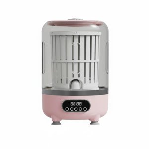 Predolo Sous-vêtements Lave-chaussette sans fil Facile à transporter Portable Mini laveuse pour dorme, Petite blanchisserie, Rose