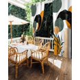 thumbnail image 5 of nqOlkjepod Outdoor Curtains for Patio Waterproof, Boho Middle Century Outdoor Privacy Panels Grommet, Abstract Orange Geometric Botanical Blackout Outside Curtains for Porch 54"x108", 2 Panels, 5 of 8